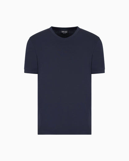 Stretch viscose jersey, V-neck Icon T-shirt