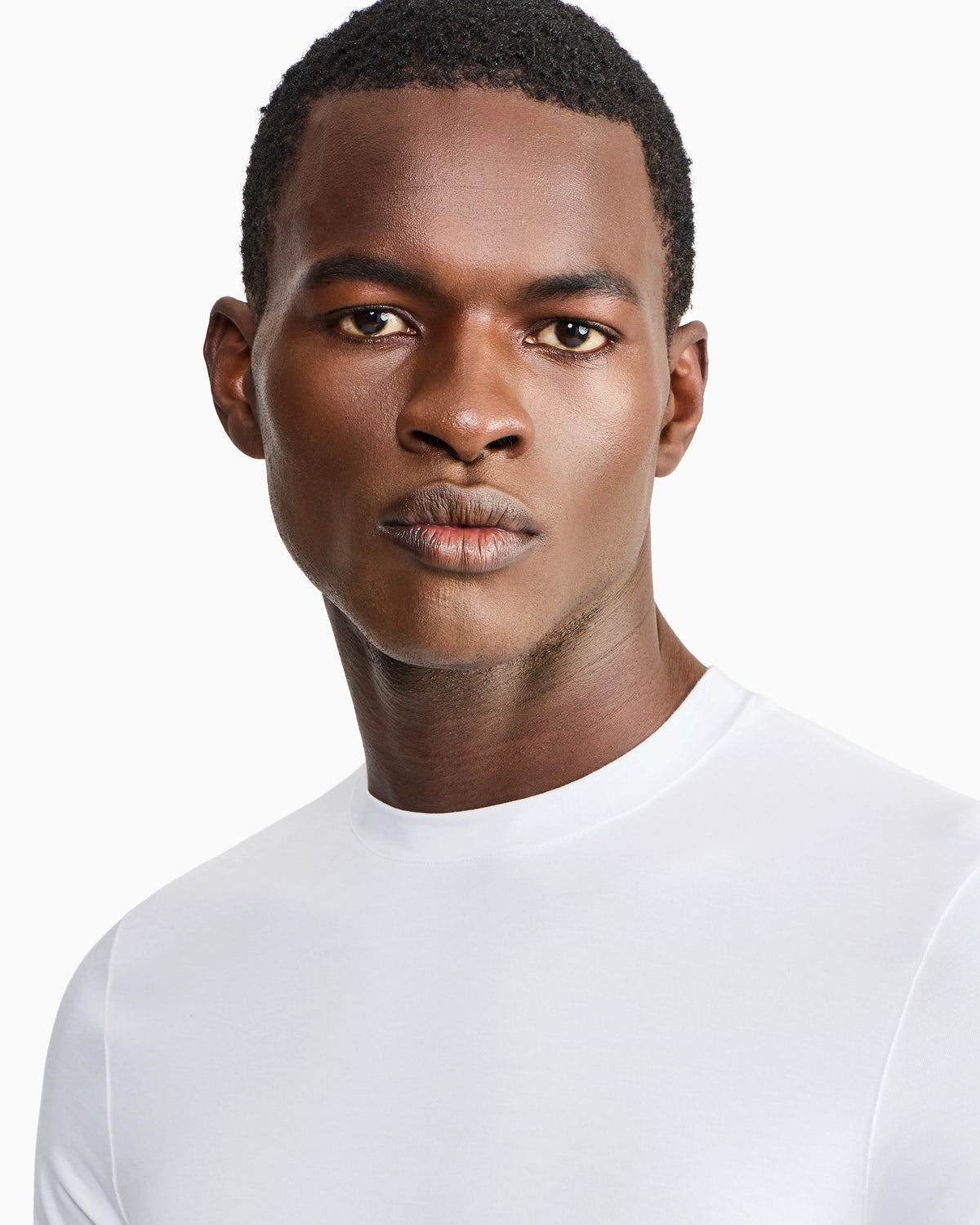 Jersey t-shirt in stretch viscose with a crew neck Icon
