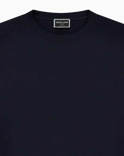 Jersey t-shirt in stretch viscose with a crew neck Icon