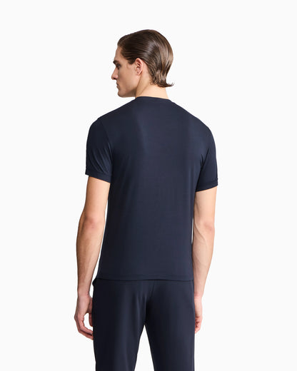 Jersey t-shirt in stretch viscose with a crew neck Icon