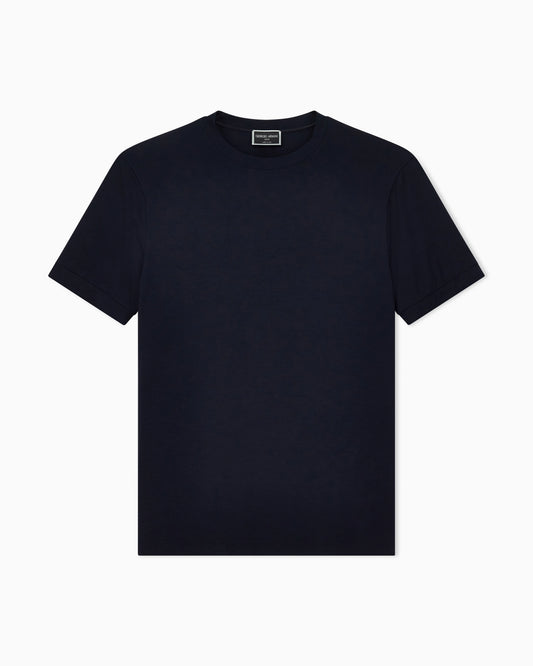 Jersey t-shirt in stretch viscose with a crew neck Icon