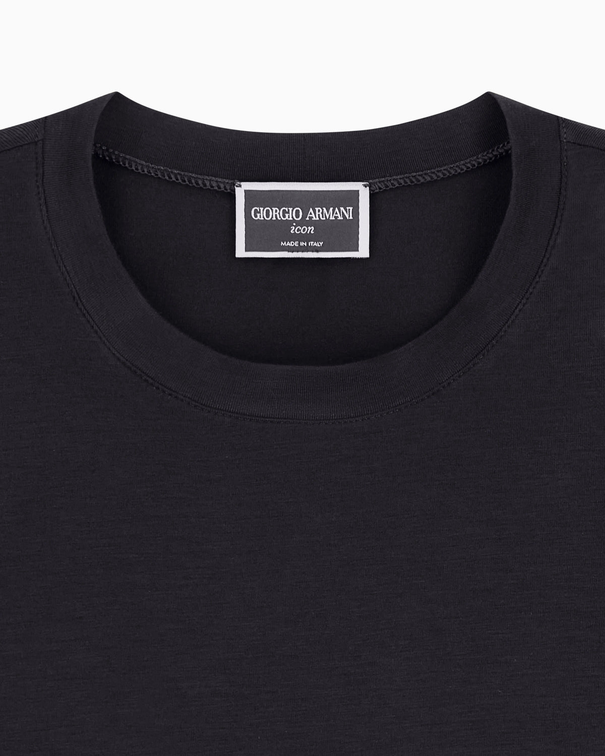 Jersey t-shirt in stretch viscose with a crew neck Icon