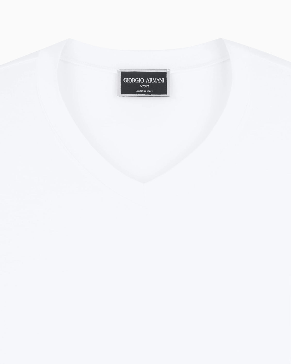 Jersey t-shirt with a V-neck in stretch viscose Icon