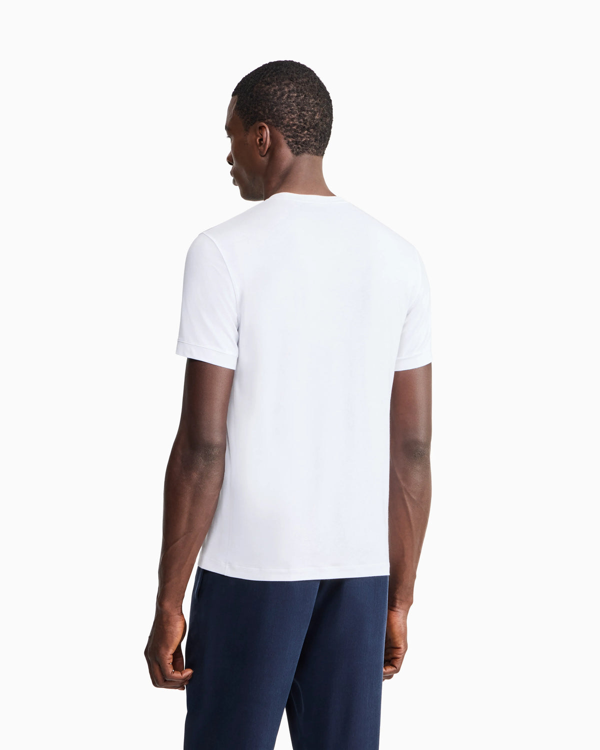 Jersey t-shirt with a V-neck in stretch viscose Icon