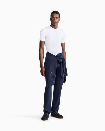 Jersey t-shirt with a V-neck in stretch viscose Icon