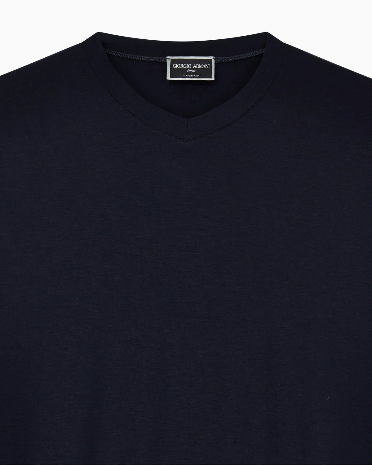 Jersey t-shirt with a V-neck in stretch viscose Icon