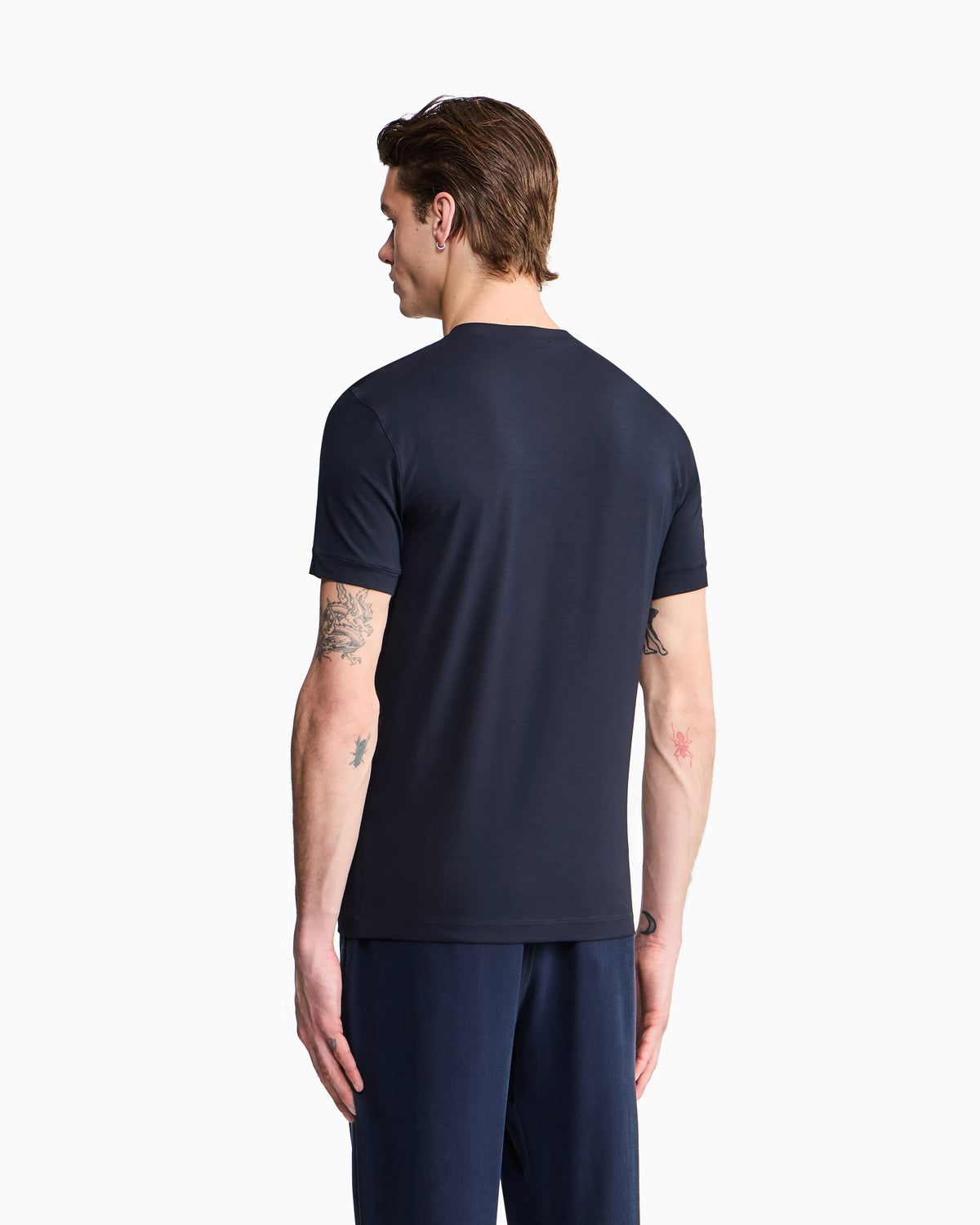 Jersey t-shirt with a V-neck in stretch viscose Icon