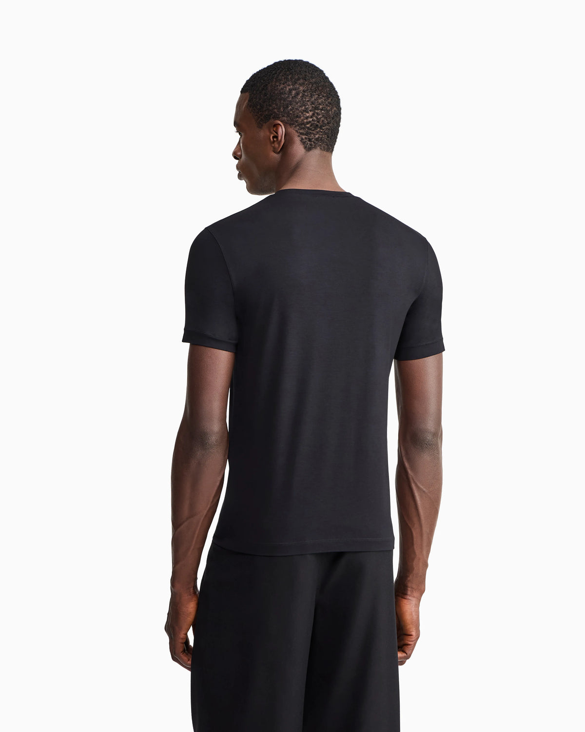 Jersey t-shirt with a V-neck in stretch viscose Icon
