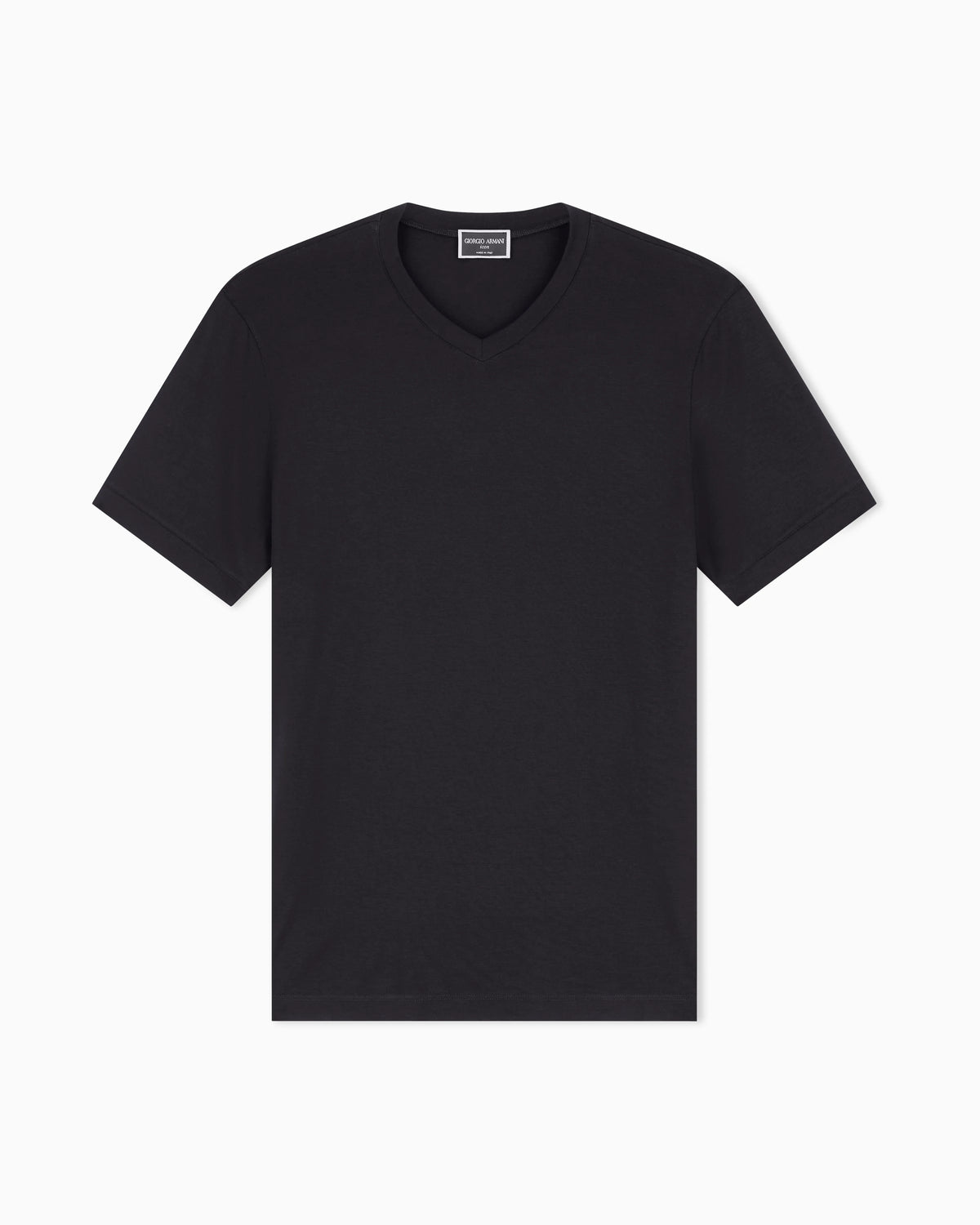 Jersey t-shirt with a V-neck in stretch viscose Icon