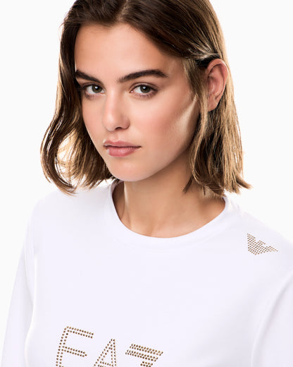 Stretch sweatshirt in a viscose blend with studs Evolution
