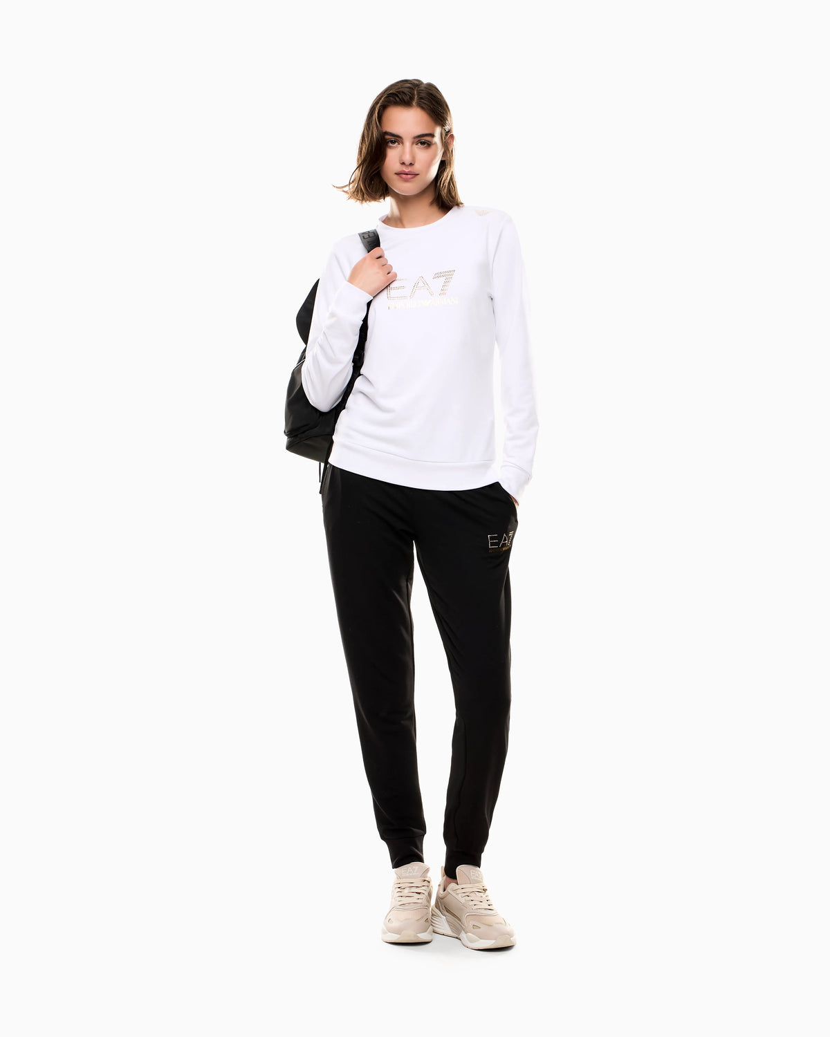 Stretch sweatshirt in a viscose blend with studs Evolution