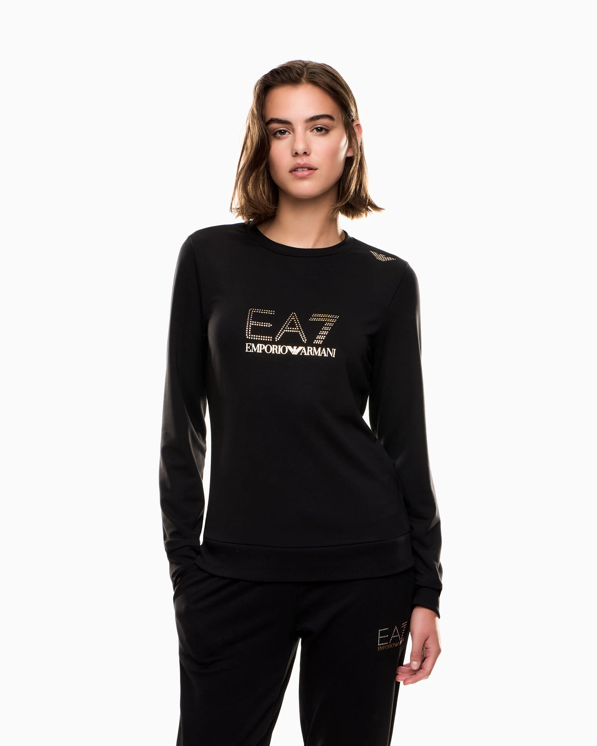 Stretch sweatshirt in a viscose blend with studs Evolution