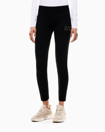 Jersey legging in stretch cotton with micro studs Evolution