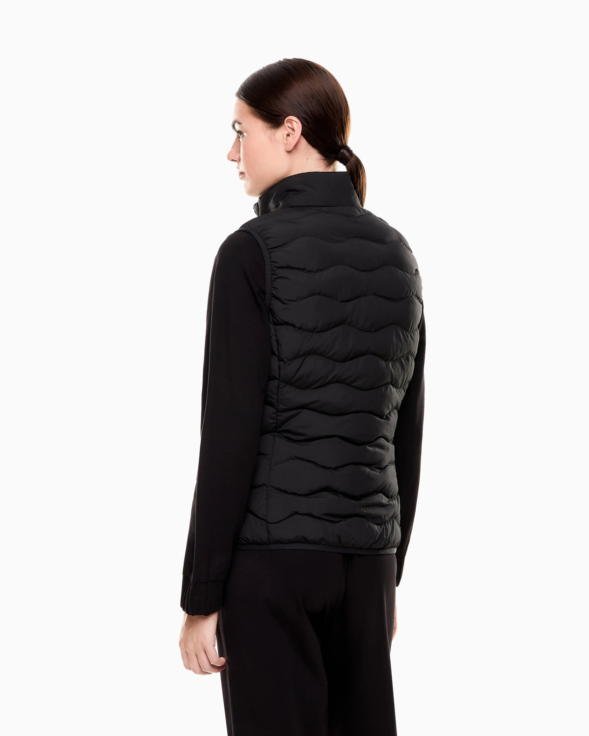 Nylon gilet with lightly padded wave quilting Core Lady