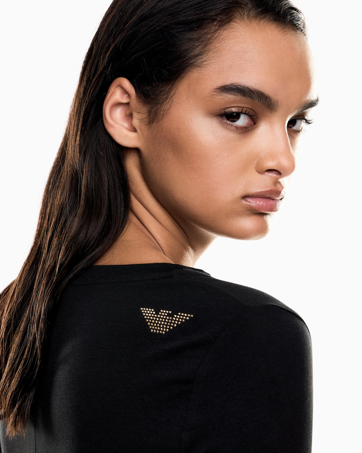 Stretch t-shirt with crew neck and long sleeves Evolution