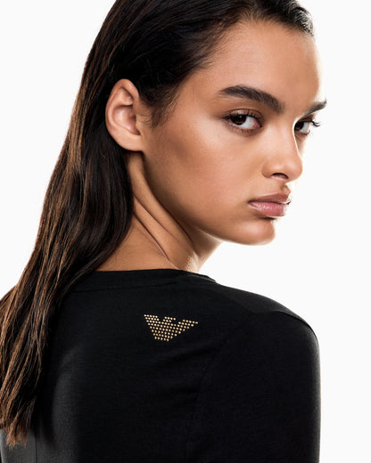 Stretch t-shirt with crew neck and long sleeves Evolution