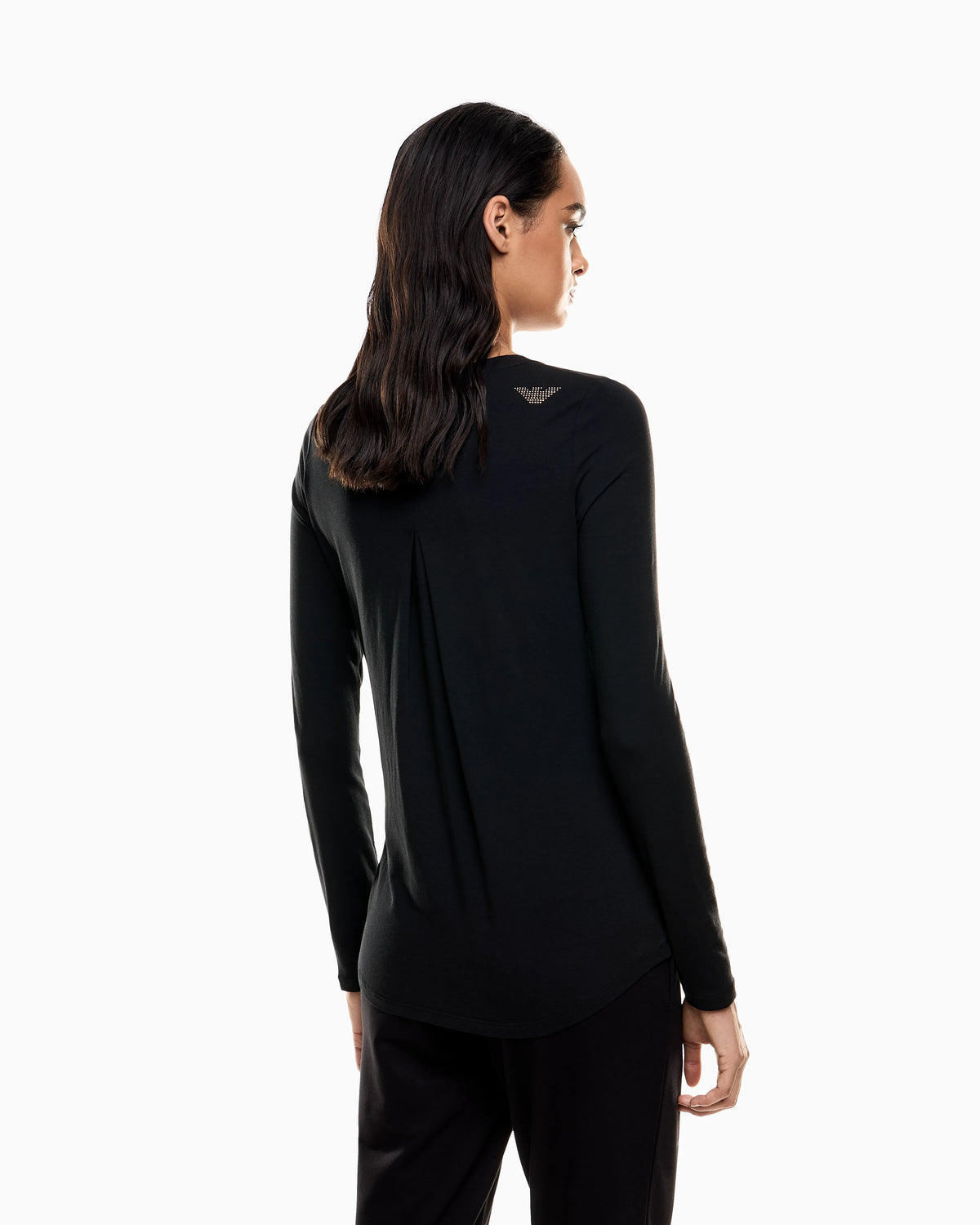 Stretch t-shirt with crew neck and long sleeves Evolution