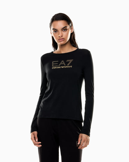 Stretch t-shirt with crew neck and long sleeves Evolution