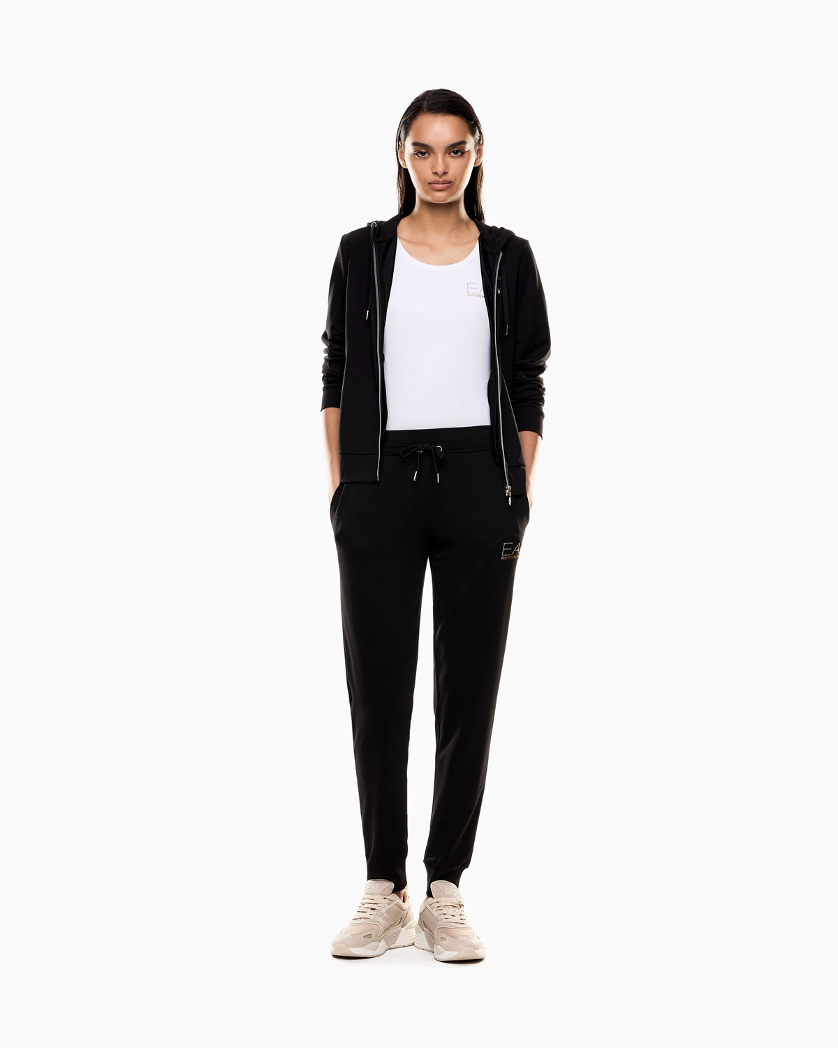 Stretch crew neck slim t-shirt with micro studs Evolution