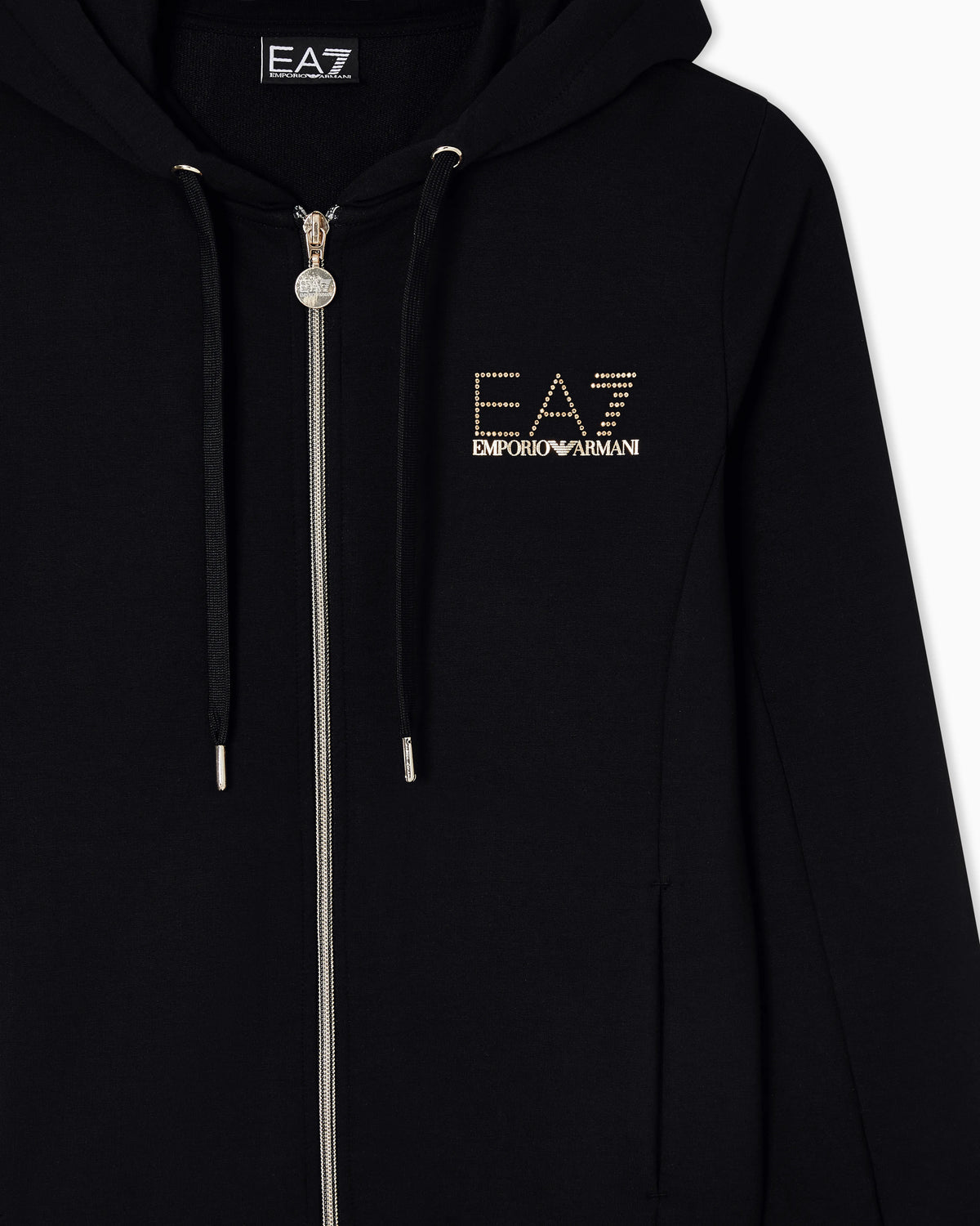 Viscose suit with a zip-up hoodie and micro-studs Tracksuit