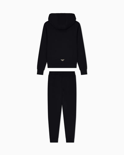 Viscose suit with a zip-up hoodie and micro-studs Tracksuit