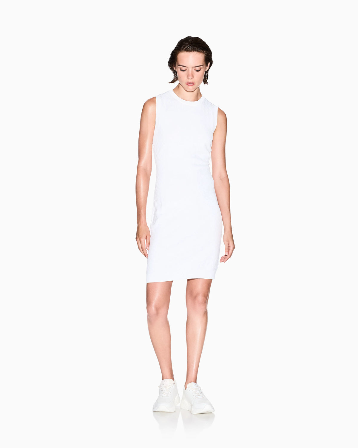 Allover sheath dress in viscose  Monogram