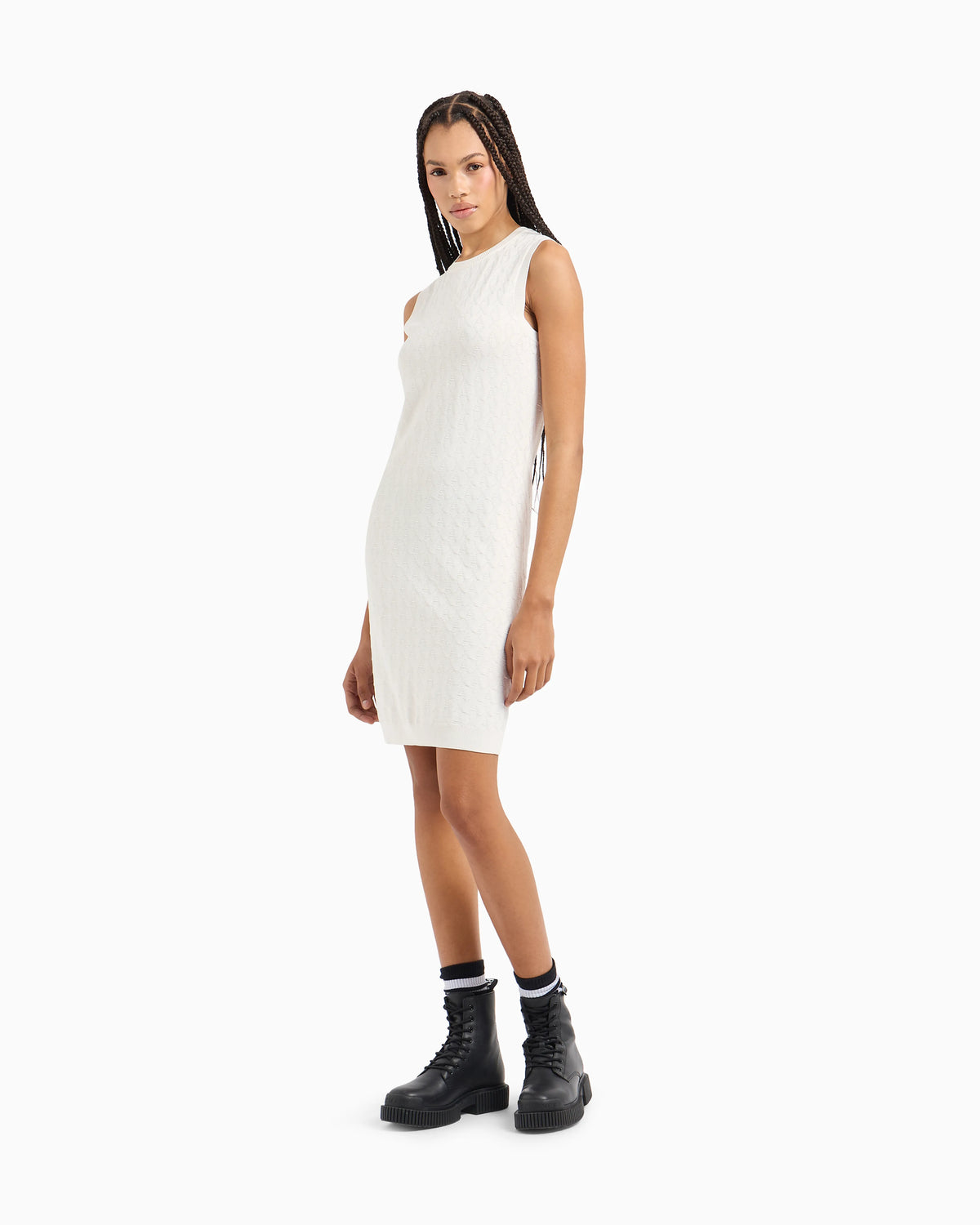 Allover sheath dress in viscose  Monogram