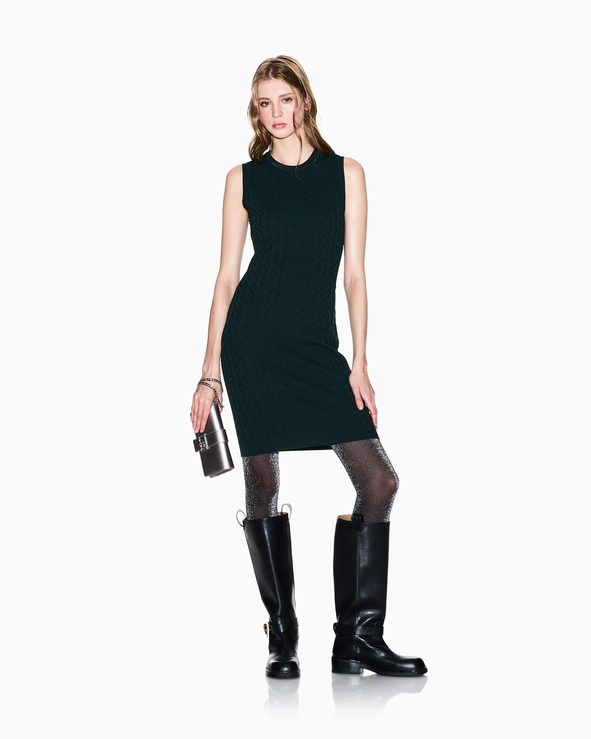 Allover sheath dress in viscose  Monogram