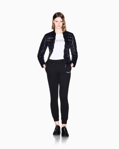 Shiny fabric down jacket