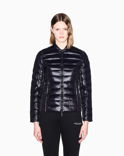 Shiny fabric down jacket
