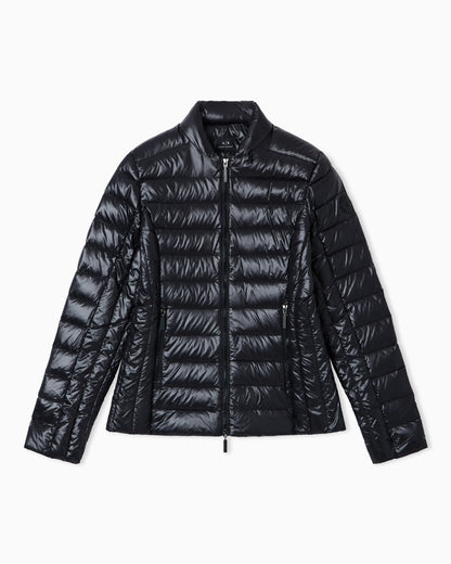 Shiny fabric down jacket