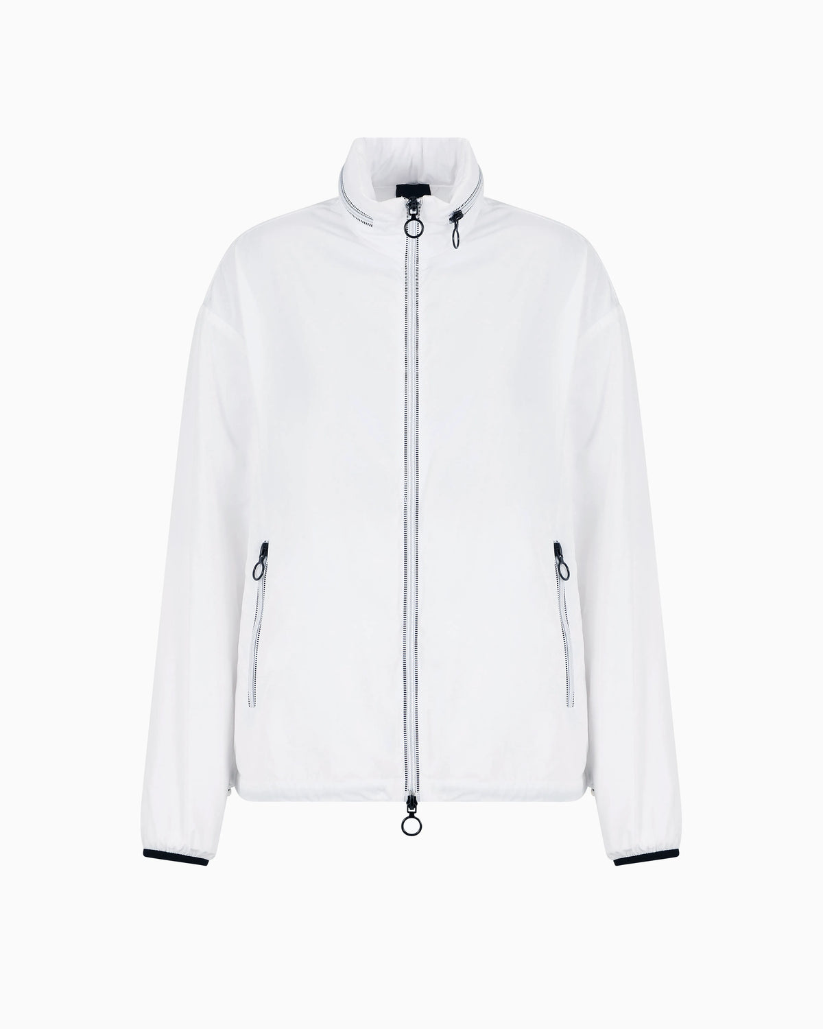 Full zip jacket with removable hood