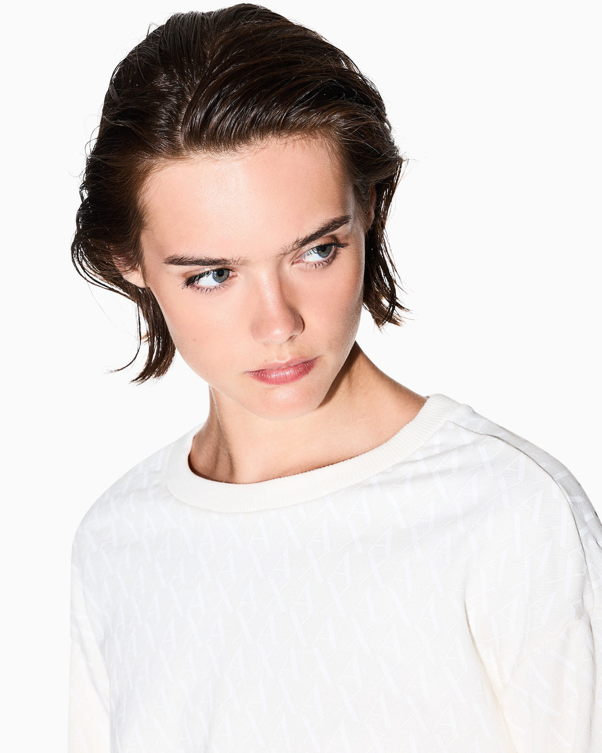 Cotton sweatshirt with crew neck  Monogram