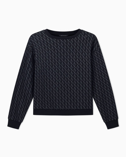 Cotton sweatshirt with crew neck  Monogram