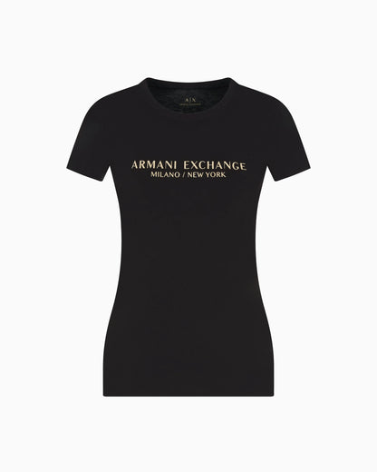 Slim fit T-shirt with Milan New York print