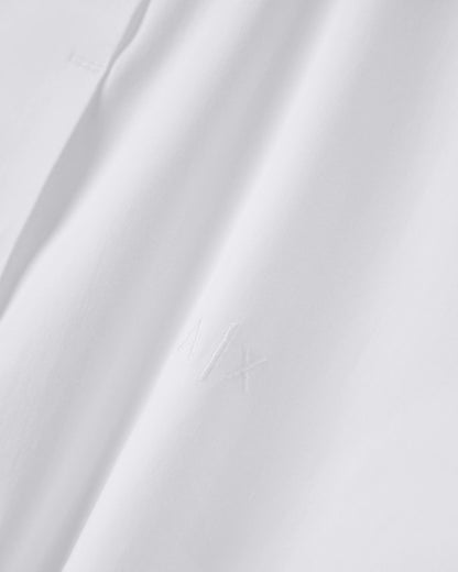 Slim-fit dress shirt in stretch cotton satin Essential