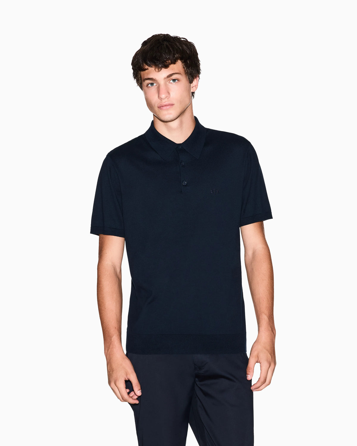 Regular fit cotton polo shirt with a logo Essential