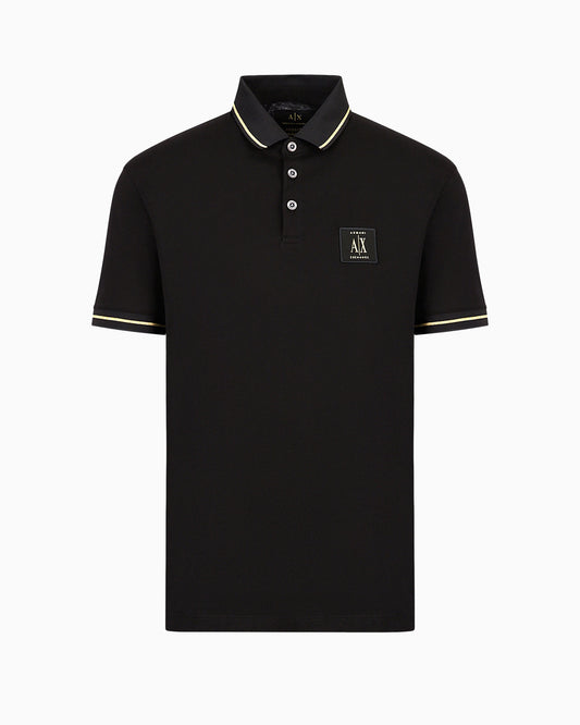 Regular fit cotton jersey polo shirt