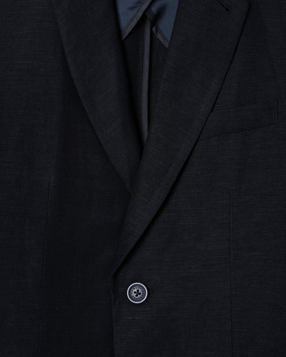 Two-button jacket in linen and viscose