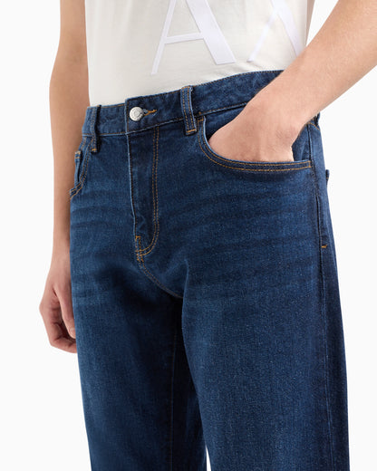 J16 boyfriend fit cropped jeans in washed denim