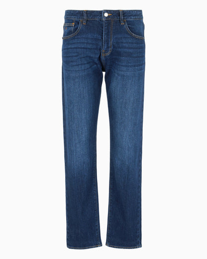 J16 boyfriend fit cropped jeans in washed denim
