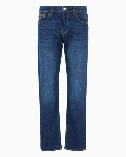 J16 boyfriend fit cropped jeans in washed denim