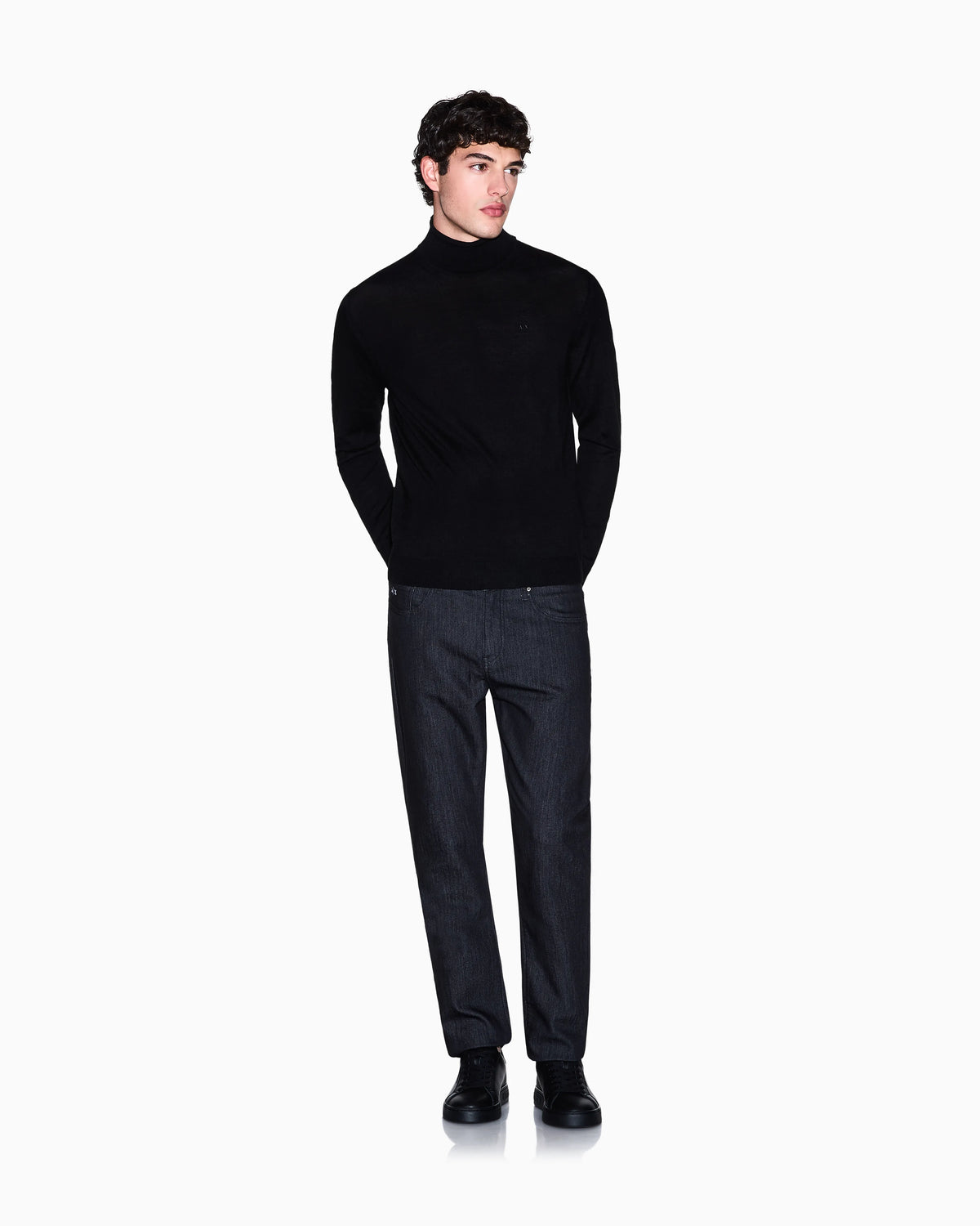 Turtleneck sweater in merino wool