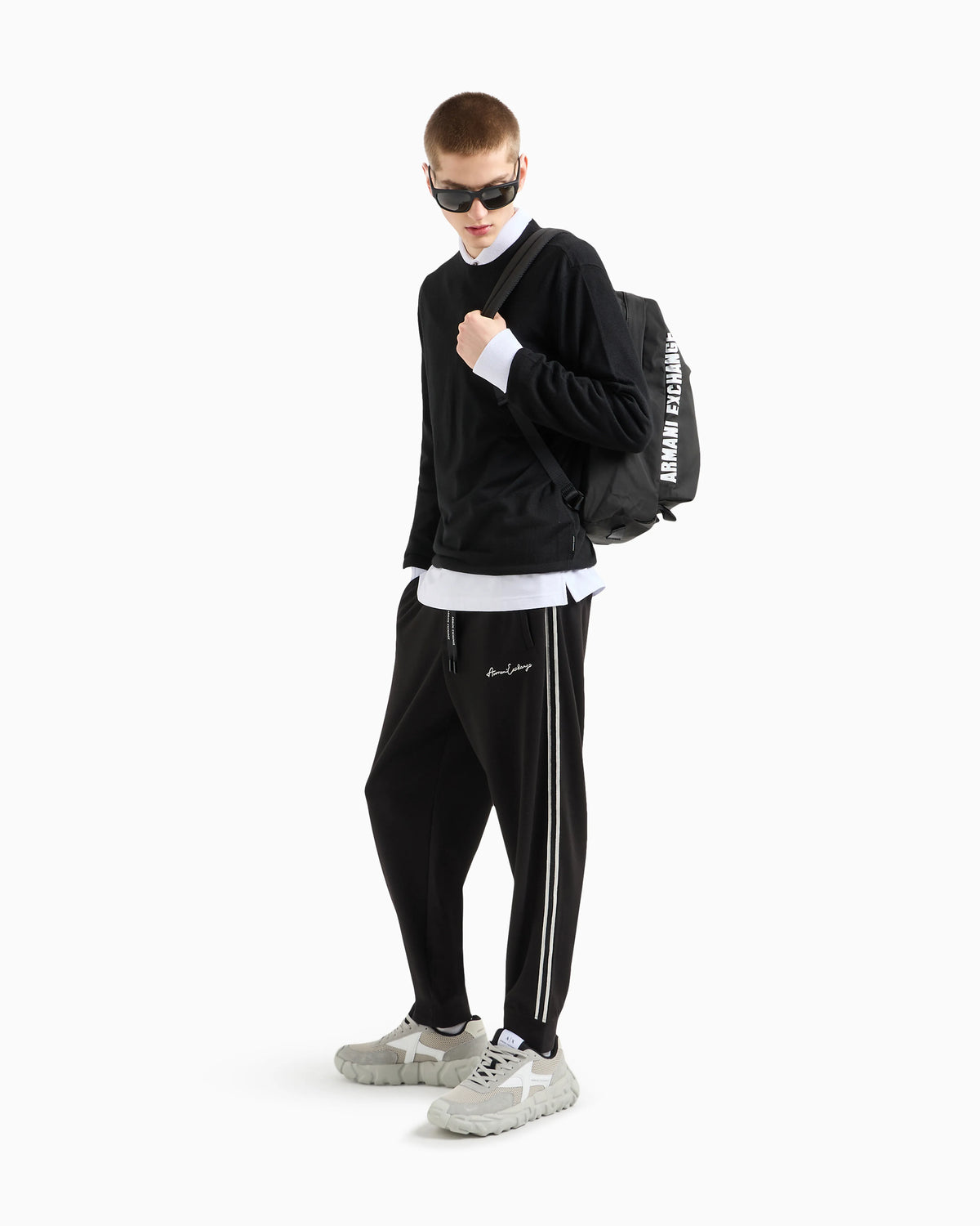 Crew neck sweater in merino wool
