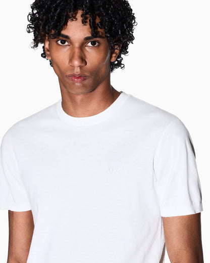 Cotton crew neck t-shirt with embroidered logo Essential
