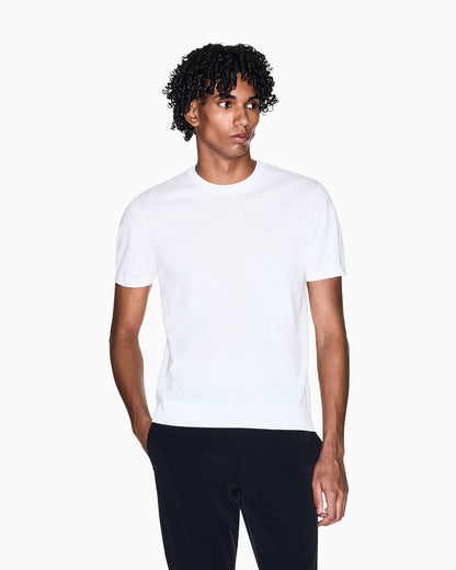 Cotton crew neck t-shirt with embroidered logo Essential