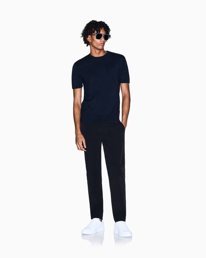Cotton crew neck t-shirt with embroidered logo Essential