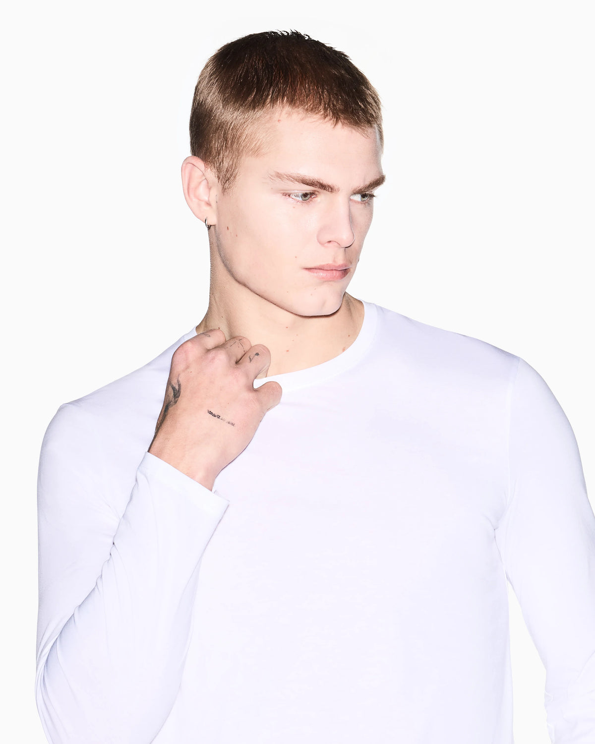 Long-sleeve t-shirt in Pima cotton jersey Essential