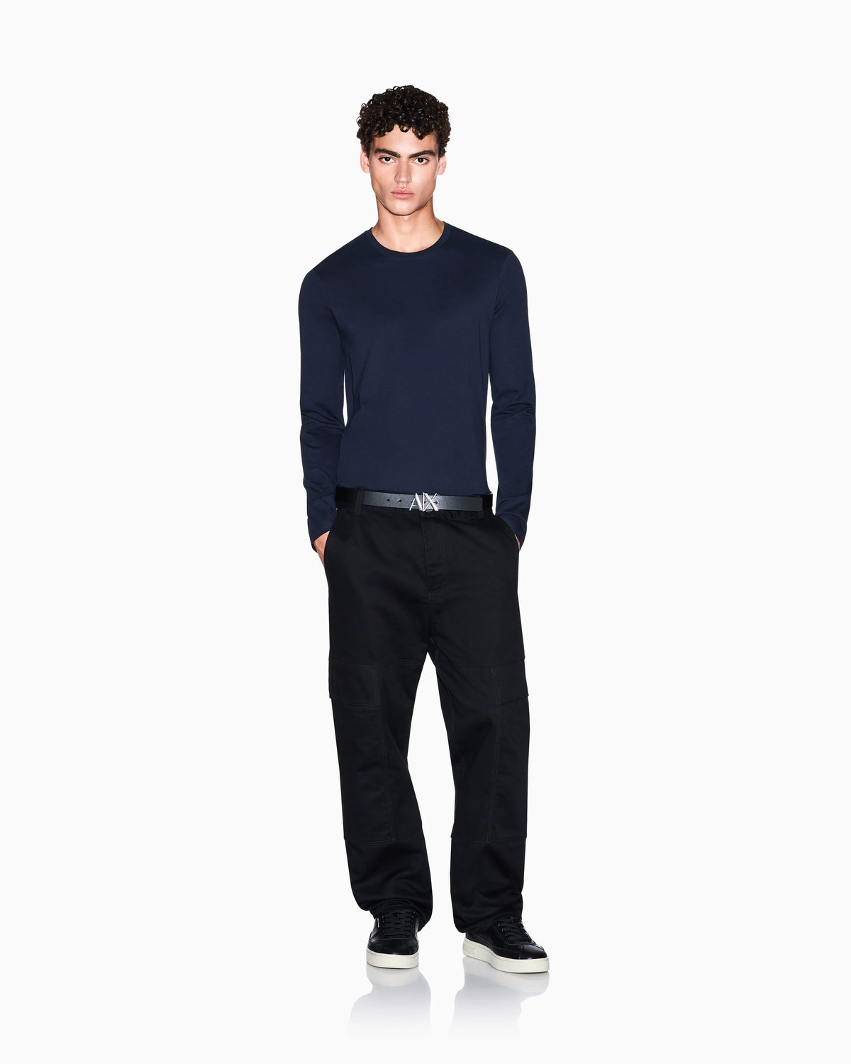 Long-sleeve t-shirt in Pima cotton jersey Essential