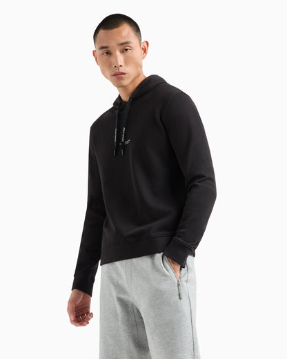 French Terry Cotton Hoodie with Logo